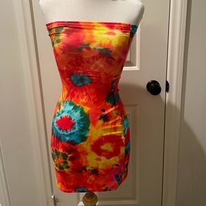 Tye dye mini dress